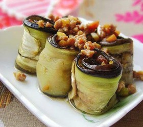 茄子肉卷