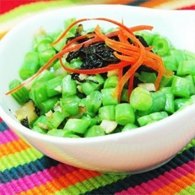 榄菜肉末豆角