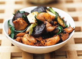 豆豉花菇鸡