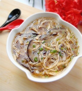 香菇鸡丝羹