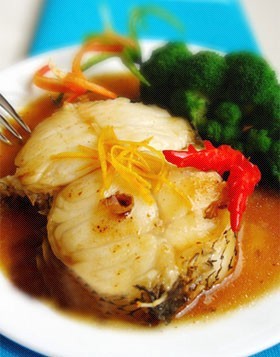 红酒柠檬煎鳕鱼