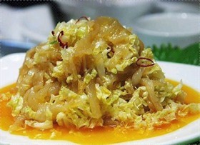 白菜心拌海蜇皮