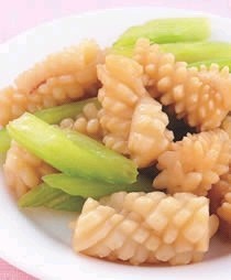 西芹炒花枝