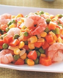 三色蔬菜炒虾仁