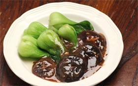 浇汁香菇油菜