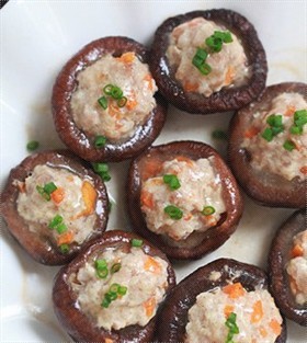豆腐肉末酿香菇