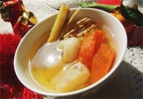 红萝卜茅根竹蔗马蹄水