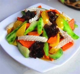 丝瓜木耳炒淮山