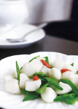 白果山药炒荷兰豆