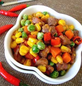 胡萝卜炒豌豆