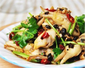 豆豉拌蛏肉