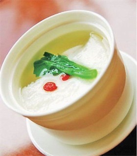 翠汁鸡豆花汤