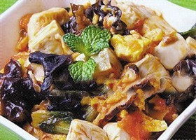 香菇油菜烧豆腐