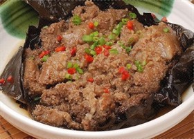 黑胡椒荷叶粉蒸肉