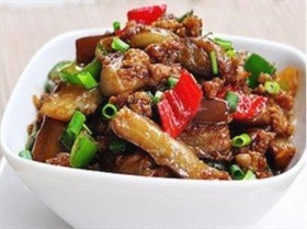 酱爆肉末茄子