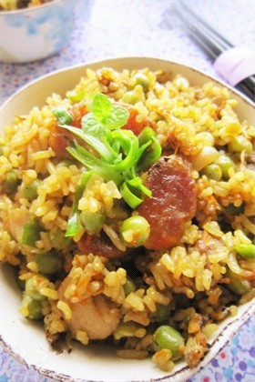 碗豆腊味饭 