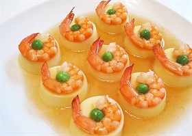 日本豆腐蒸虾仁