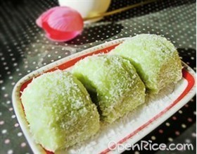 山药绿茶糕