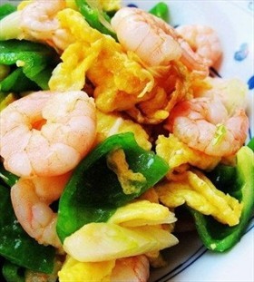 青椒烩虾仁