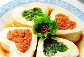 DIY双色荤素酿豆腐