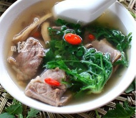 荠菜排骨汤