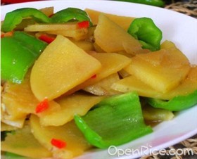 少油青椒土豆片