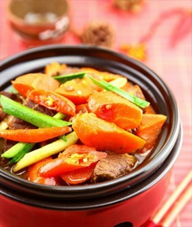 羊肉胡萝卜小锅仔