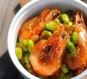 大虾煸毛豆