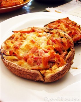 奶酪培根烤蘑菇