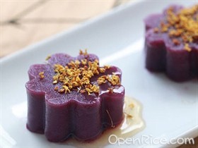 桂花紫薯冻