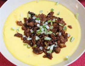 香辣肉末鸡蛋羹