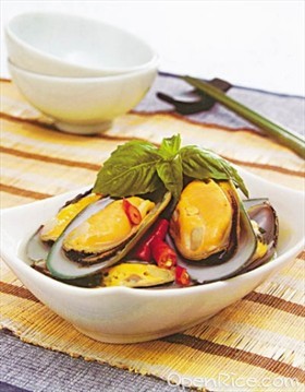 牛油香草焗青口