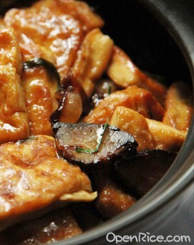 腊肉烩豆腐