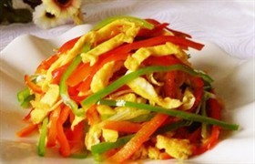 彩椒鸡蛋丝