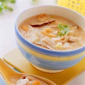 香菇芋头肉丝粥