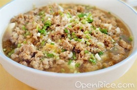 榨菜肉末蒸豆腐
