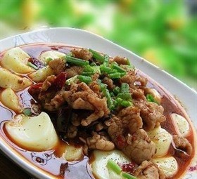 肉片烫日本豆腐