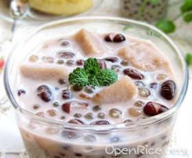 红豆芋头奶露