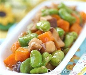 南瓜烩蚕豆