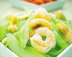 西芹芦荟滑虾仁