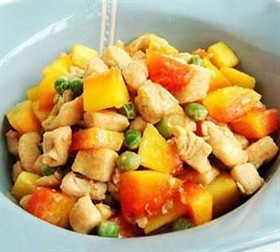 木瓜豌豆鸡丁