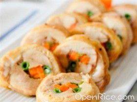 蔬菜鸡腿卷