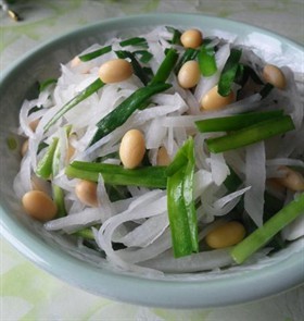 韭香白萝卜炒黄豆