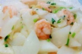 白萝卜烩虾仁