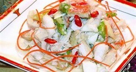 芥香芦笋海鲜色拉
