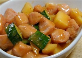 苹果鸡丁