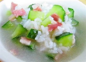 黄瓜培根粥