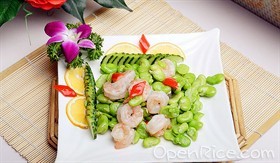 蚕豆炒虾仁