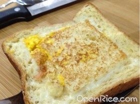 芝士鸡蛋面包片 