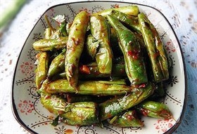 酱拌油煸四季豆